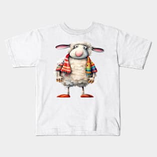 Whimsical Cute Happy Sheet Kids T-Shirt